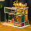 Handcraft Dollhouse LED Light Modern Conservatory Self-assembly for 4