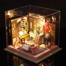 Modern Doll House LED Light Wood Creative Building 3D Puzzles
