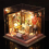 Modern Doll House LED Light Wood Creative Building 3D Puzzles 1