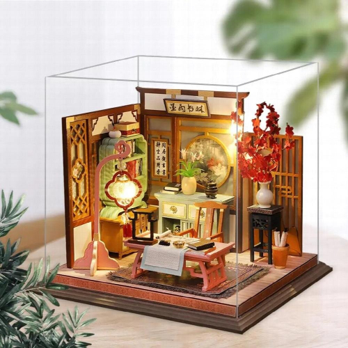 Modern Doll House LED Light Wood Creative Building 3D Puzzles 1