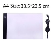 Creative Toy A4 Size 3 Level Dimmable Copy Board Kids Tablet Sketching Practice Drawing Board LED Light Pad for Diamond Painting