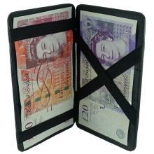 Real Sheep Nappa Leather Magic Wallet Milkman Taxi Trader Bus Smart Puzzle Drive