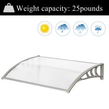 120x80cm Durable Door Canopy Awning - Front/Back Porch Rain Shelter, Easy Install & Weather-Resistant