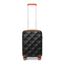(Black/Brown, 20 Inch) 1 to 4 Pcs ABS Hard Shell Travel Suitcase with TSA Lock