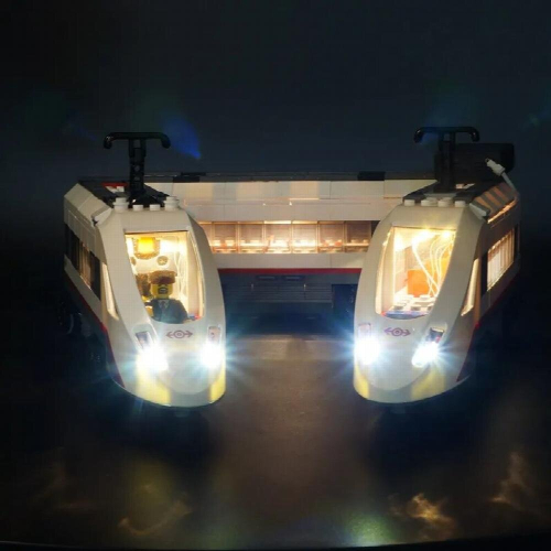 LED Light Kit For 60051 and 02010 High-speed Passenger Train Remote-control Trucks Not Include Model 1