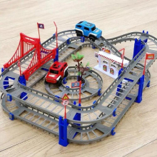 Railway Magical Racing Track Play Set Educational DIY Bend Flexible Race Track Assembly Disassembly Car Toys for Children