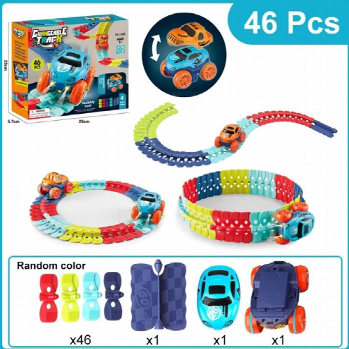 Changeable Track with LED Race Car Racing Track Set Flexible Railway ...