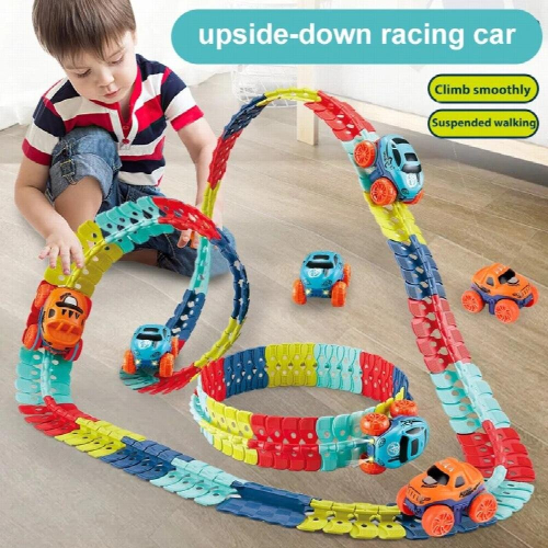 Changeable Track With Led Race Car Racing Track Set Flexible Railway 