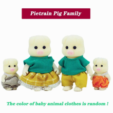1/12 DollHouse Accessorie Girls Games Forest Animal Dolls 3.7 Inch Bunny Rabbit Family Collectible Toys For Girls