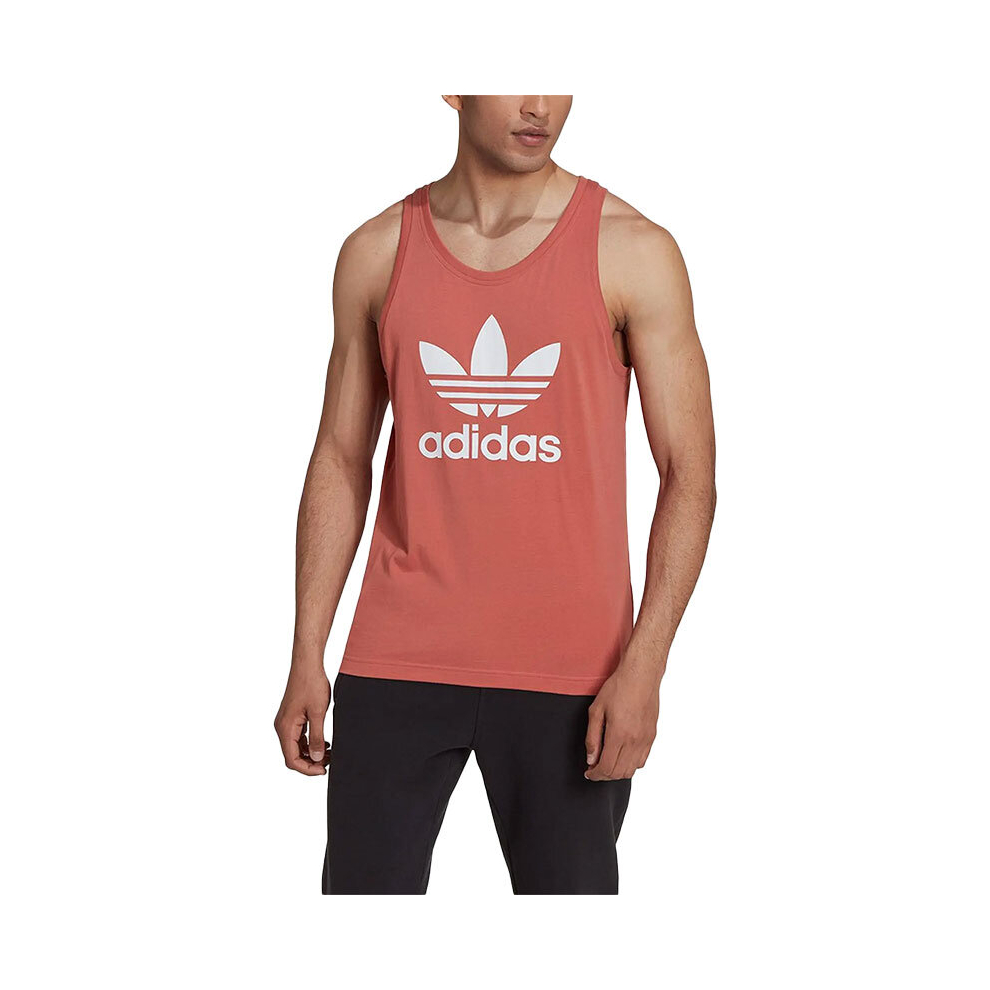 (Orange, XS) ADIDAS Originals Trefoil Essential Logo Tank Top Vest