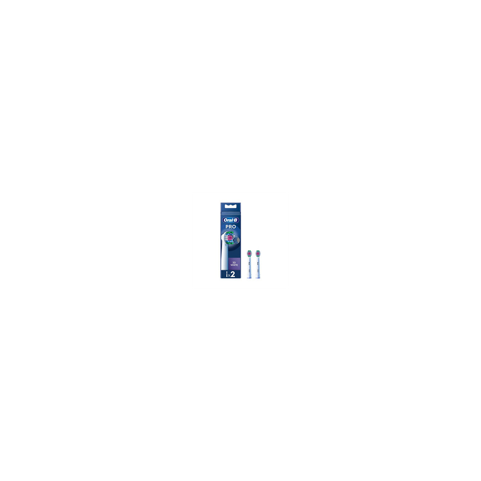 Oral-B Pro 3D White Replacement Brush Heads 2 Pack - White