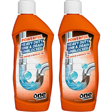 One Chem Heavy Duty Sink and Drain Unblocker 2 x 500 ml