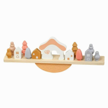 Stacking Toys For Toddler Seesaw Toys Wooden Balance Toy Wood Balance Montessori Toys For Stress Release Hand-Eye Coordination