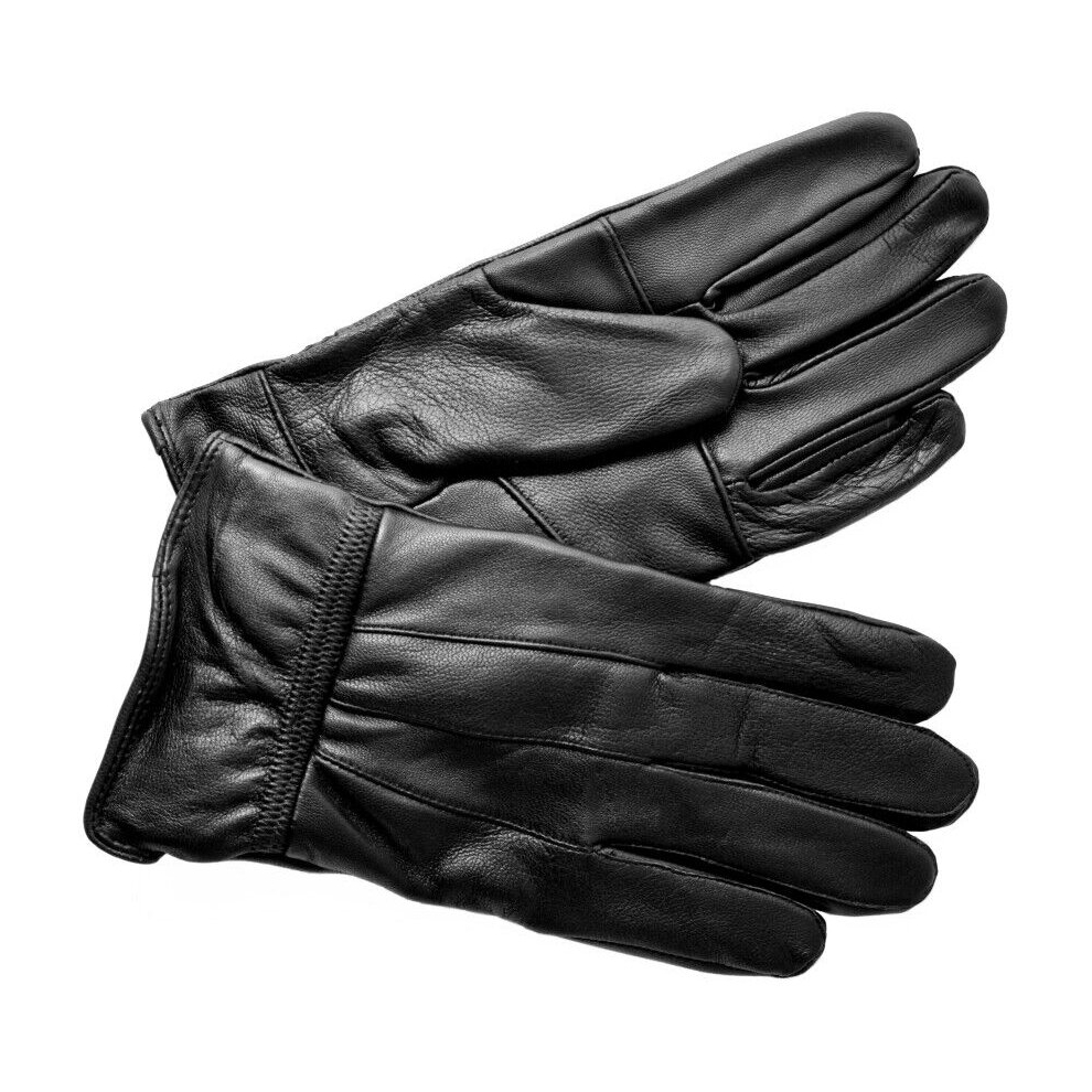 GENTS MEN'S POPULAR /WINTER/SPRING BLACK SOFT LEATHER DRIVING GLOVES