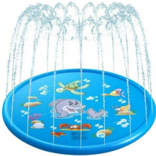 Inflatable Dog Sprinkler Pad Pet Sprinkler Pad Play Cooling Mat Splash & Spray Summer Pet Pool Swimming Pool Water Spray Pad