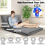 Casart 3 IN 1 Folding Lazy Sofa Bed Floor Sleeper Seat 6-Position Adjustable 2 Pillows 6