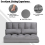 Casart 3 IN 1 Folding Lazy Sofa Bed Floor Sleeper Seat 6-Position Adjustable 2 Pillows 7
