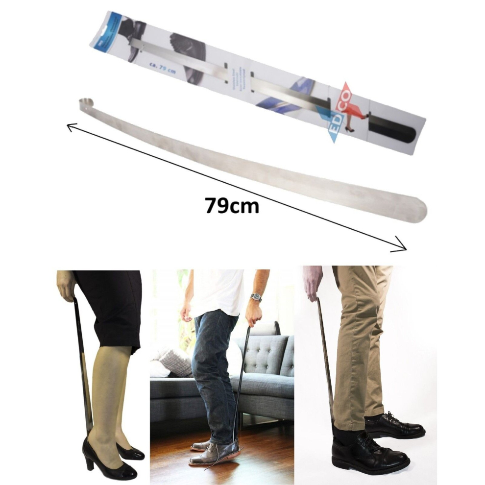 79cm Extra Long Stainless Steel Shoe Horn Metal Boot Wellie Disability