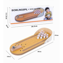 Mini Desktop Bowling Game Wooden Toy Funny Indoor Parent-Child Interactive Table Sports Game Toy Bowling Educational For Kids