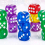 50Pack 14MM Translucent&Solid 6-Sided Game Dice for Board Games,Activity,Casino Theme,Teaching Math 4