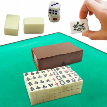 Mini Numbered Mahjong Traditional Chinese Version Game Set With Portable Box Mah-Jongg Travel Family Fun Toys Leisure Time Game