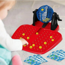 Bingo Ball Lottery Machine Set Lottery Machine Cage with Balls Bingo Game Ball Shooting Machine Halloween for children