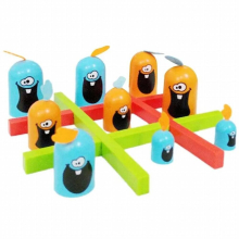 Tic-Tac-Toe Cartoon Thinking Training Board Game Big Eat Small Strategy Game Educational Toy For Kids