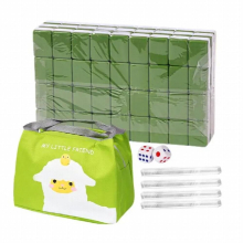 Mini Mahjong Set Travel Mini Mahjong Set 144 Melamine Tiles 1.0in Tile With Portable Travel Handbag Chinese Mahjong Game Set For