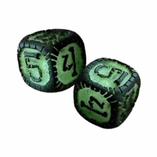 Glowing Polyhedral Dice 6 Sided Resin Dice Luminous Dice Ornament Horror Novelty Ornament Halloween Style Retro Ornaments Mini