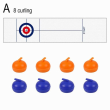 Family Fun Board Games For Kids Adults Tabletop Curling Game With 8 Rollers Shuffleboard Pucks Mini Curling Toys