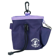 COMPANY OF ANIMALS Treat Bag, Purple, Zipped Pockets & Drawstring, Clips on Belt, Waistband or Pocket, Waterproof Treats Pouch, Ideal for Dog Walking