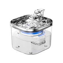 Cat Water Fountain Stainless Steel - Automatic Pet Water Fountain Super Quiet with 4 Level Filtration Automatic Drinking Water Bowl for Multiple Pets