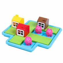 Children Smart Hide&Seek Board Games Three Little Piggies 48 Challenge With Solution Game IQ Training Toys For Kids Thinking
