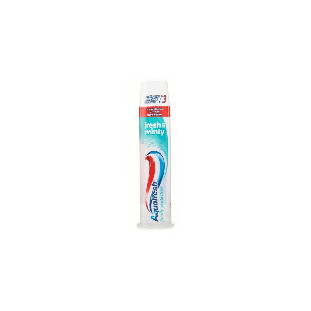 Aquafresh Triple Protection Fresh and Minty Toothpaste Pump, 100 ml, Pack of 6