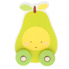 Wooden Pull Along Toy Cartoon Fruit Walking Dragging Toy For Toddler