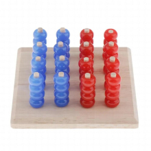 Wooden 4 in A Row Game Board Set toy children kids Children puzzle children toys
