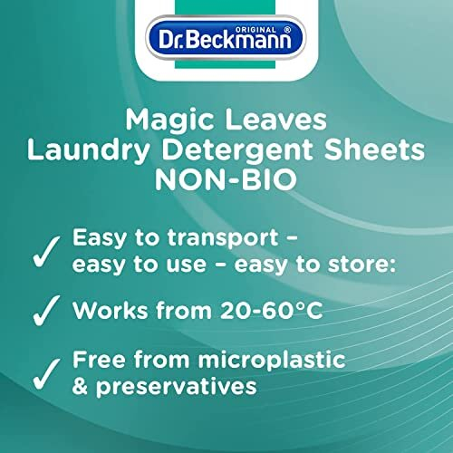 Dr Beckmann Dr. Beckmann MAGIC LEAVES Laundry Detergent Sheets NON-BIO | 25 Sheets 1