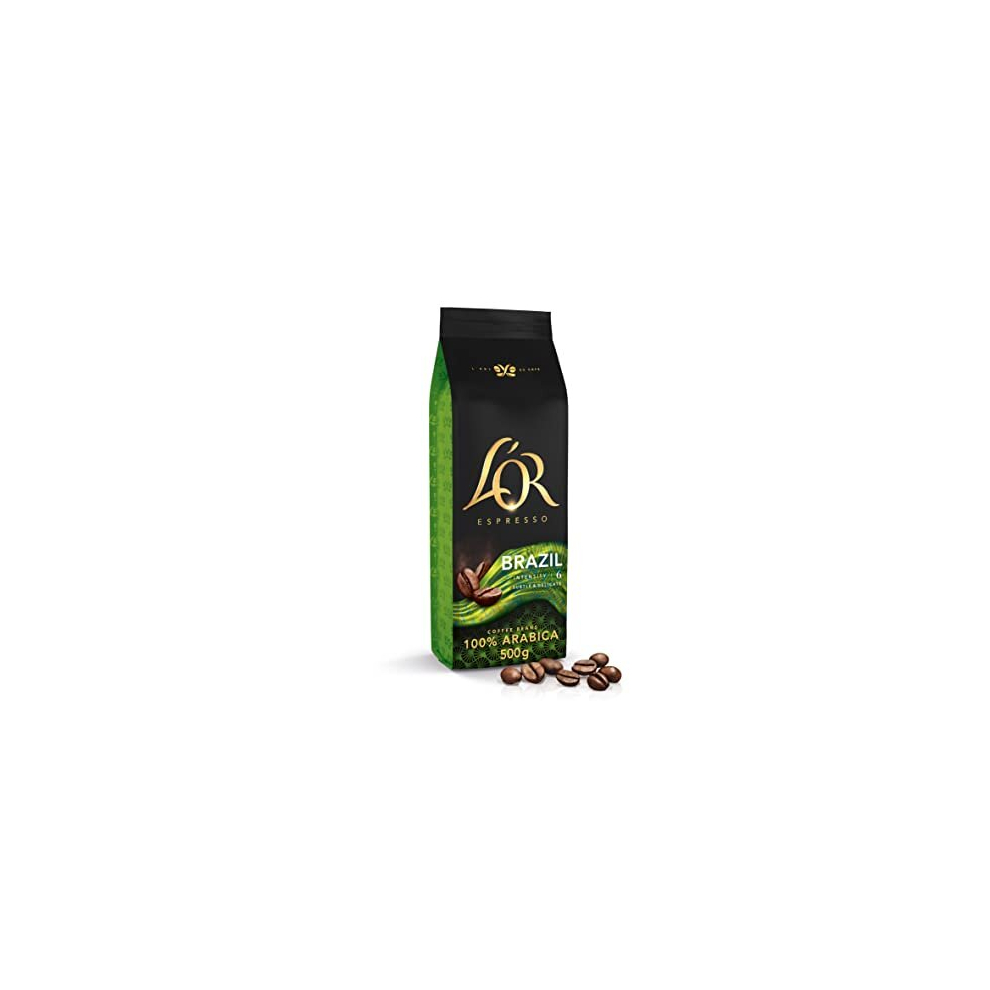 L'OR Espresso Brazil Coffee Beans 500G Intensity 6 100% Arabica