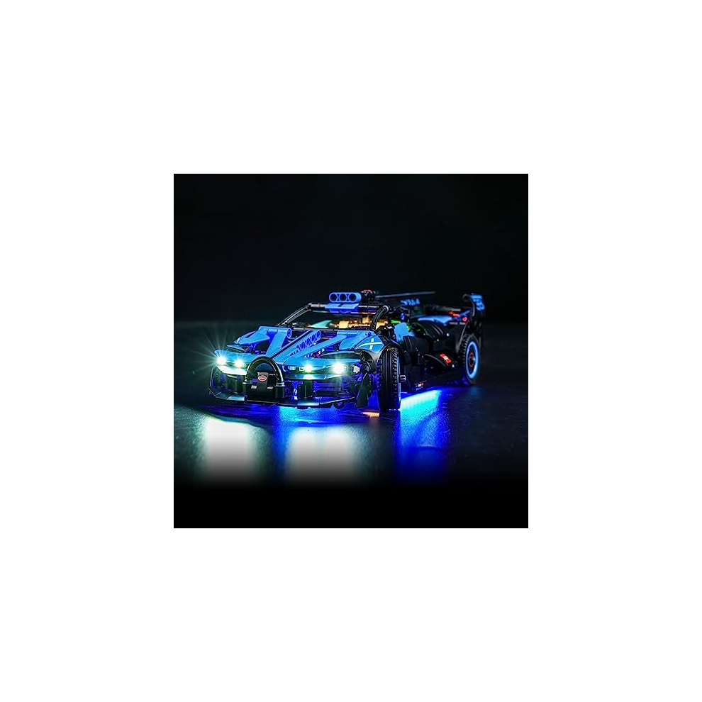 Kit for Lego Bugatti Bolide Agile Blue, Lighting Set for Lego 42162 Technic Bugatti Bolide Agile Blue - Not Include Models, Just Light Set (Standard 