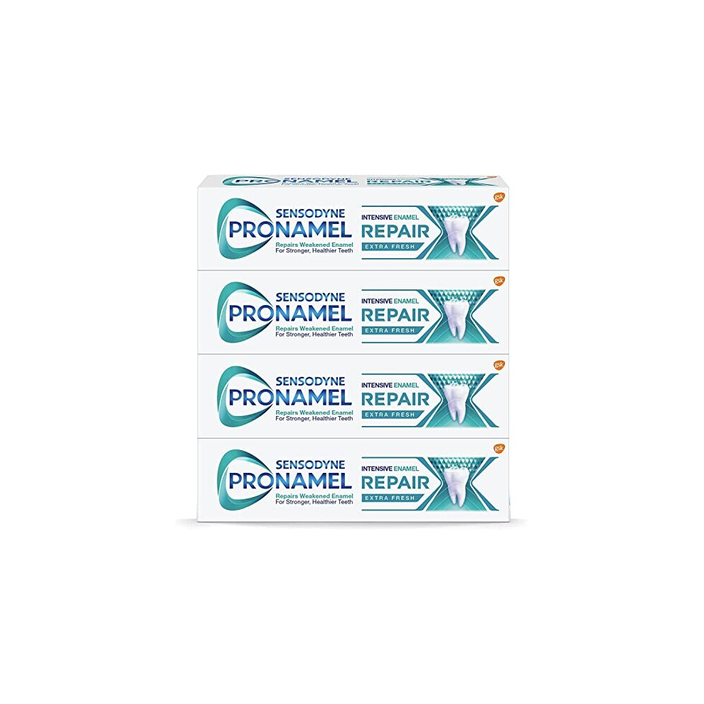 Sensodyne Pronamel Intensive Enamel Repair Gel Extra Fresh For Acid Weakened Enamel, 4x75ml