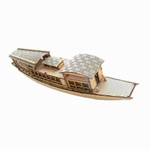 DIY Assembling Boat Toy Wooden Boat Model Educational Props Handicraft Present for Male Female