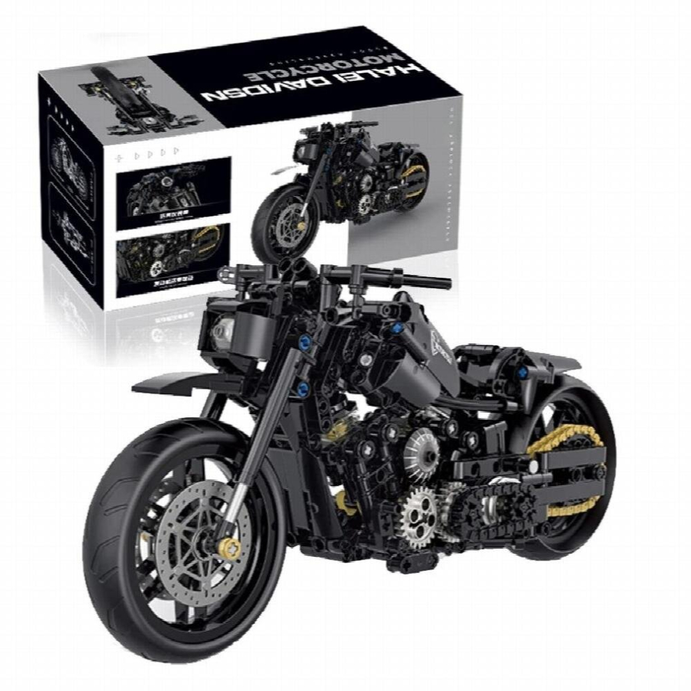 586Pcs Classic Motorbike Building Model Blocks Moto Road Racer Bricks Christmas Toys for Kid Boys Children Adult Technical