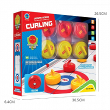 Tabletop Curling Game Portable Soccer Ice Hockey Toys Set Interactive Family Party Board Game Children Jagsaw Scene Table Game