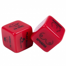 2Pcs/Pair 18Mm Dice Set Red Acrylic Club Party Sex Gambling Erotic Dice Toy Couple Novelty Love Funny Punishment Gift Board Game