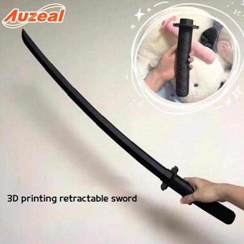 3d Gravity Katana Stretchable Cos Decompression Creative Retractable Katana Toy 3d Printing Gravity Sword For 1