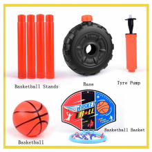 Basketball Playing Set Adjustable Basket Outdoor Sports Indoor Boy Kid Yard Game