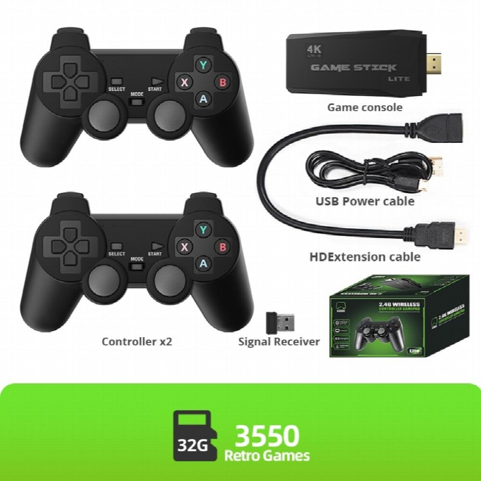 Retro Video Game Console 2.4G Wireless Console Game Stick 4K 10000 Games Portable Video Game Dendy Game Console For Tv 885677874587