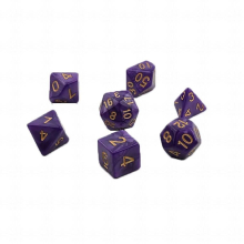 7pcs/set Games Gaming Dices Multi-sided Dices Desktop Game Accessories Faceted Acrylic Dice Suit
