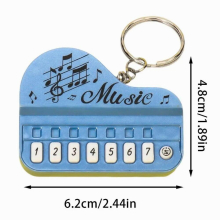 Piano Keychain Toy Creative Piano Keychain With Lights And Sounds Musical Instrument Keychain Accessories Pendant Gift For Kids