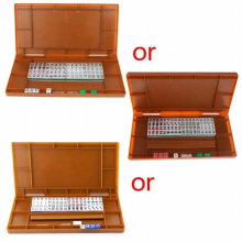 Portable Mini 144 Mahjong Set Mah jong Table Traditional Game Travel Foldable